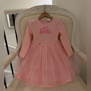 💖 3T Barbie Pink Long Sleeve Multilayer Tulle Princess Party Dress up Dress NWT